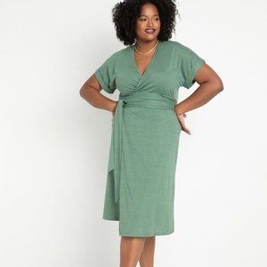 ELOQUII Wrap Dress with Obi Belt